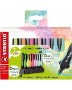 STABILO Tekst markeri Green Boss Pastel, stoni set 1/6 - MC6070-08-5
