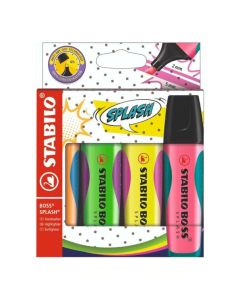 STABILO Tekst marker Boss Splash, set 1/4 - MC75-4