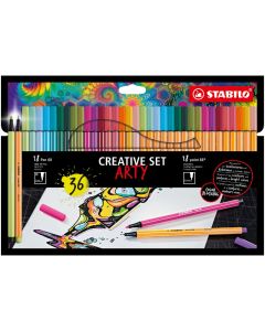 STABILO Flomasteri tanki Point 88+Pen 68, 0.4mm, 1mm, set 1/36 - MC8868-36-1-20-6