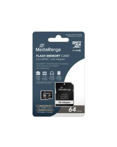 MediaRange Germany 64GB microSDHC, 45 mb/s, class 10 + adapter