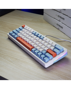 mehanička Wireless tastatura ZIFRIEND ZA63 Pro belo plava (zuti switch) - 609937
