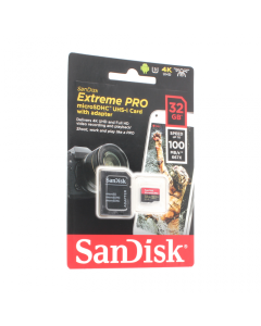 Mem. Kartica SanDisk SDHC 32GB Micro Extreme Pro 100MB/s C10 V30 U3+SD adaperom - 82165-1