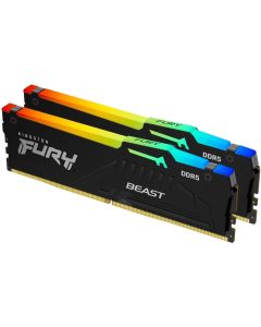 KINGSTON DIMM DDR5 64GB (2x32GB kit) 5600MT/s KF556C40BBAK2-64 Fury Beast RGB black - MEM02236
