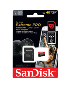 Mem.Kartica SanDisk SDHC 128GB Micro Extreme Pro 200MB/s  A2 C10 UHS-I U3 V30+adapter - 220382