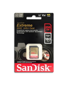 Mem.Kartica SanDisk SDXC 256GB Extreme, 180MB/s UHS-I Class 10 U3 V30 - 208331
