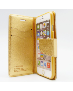 Maska za iPhone 6 na preklop Mercury zlatna - 007054