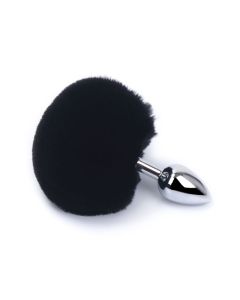 Metalni analni dildo sa crnim repićem - ft001014