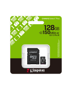 Micro SD kartica Kingston 128GB Canvas Select Plus Class 10 UHS-I U1 V10 A1 Read up to 150MB/s w/SD adapter