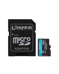 Micro SD kartica Kingston 64GB Canvas GO! Plus Class 10 UHS-I U1 V10 A1 Read up to 100MB/s w/SD adapter - SDCG4-64GB