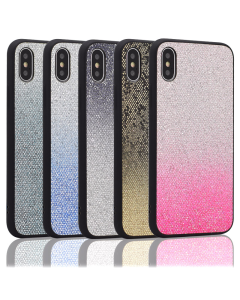 Maska za Samsung A8 Plus/ A730 (2018) srebrno Midnight Spark crna - 030384
