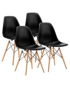 BOLZZ Milano set 4 stolice black - BOLMILCHABLCKS