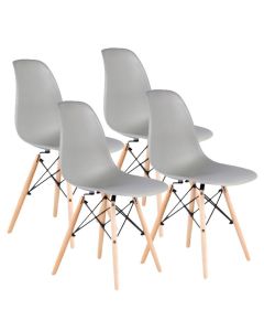 MODERNHOME Milano set 4 stolice svetlo siva - PC-005 LG