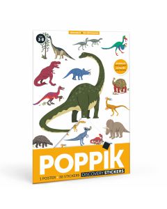 Edukativni poster s nalepnicama Mini otkrića: Dinosaurusi 3+ - MIN003