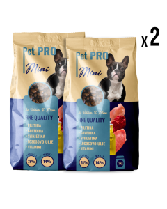 PET PRO Suva hrana za pse Mini 12kg, 2 pakovanja - 3360169