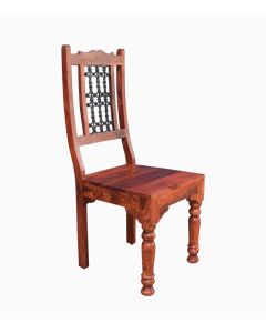 SUNČEVA DOLINA Stolica Nala / puno ružino drvo / kovano gvožđe - MN1100