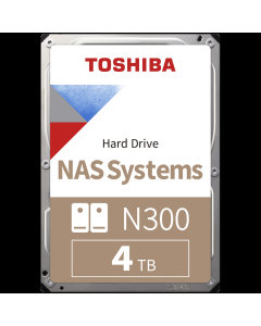 TOSHIBA HDD NAS N300 4TB CMR, 3.5'', 512MB, 7200RPM, SATA, TBW: 180
