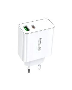 REMAX Strujni Fast punjač Kiddy 1xUSB3.0+1 xTIP C 65W RP-U125, bela
