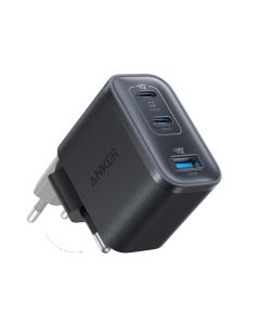 ANKER Punjač Nano 70W GaN, 3-porta (2x USB-C i 1x USB-A), crna