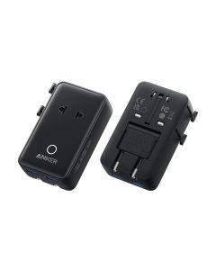 ANKER Punjač Nano 20W, 5-portova (2x USB-A, 2x USB-C, utičnica EU na US, UK, AU i EU), crna