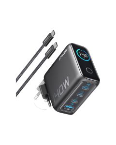 ANKER Punjač 140W, 4-porta (3x USB-C, 1x USB-A), USB-C kabl , tamno siva