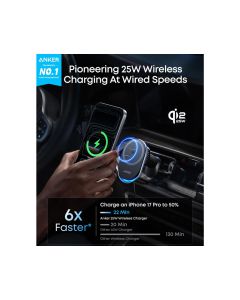 ANKER Prime 25W MagGo bežični + auto punjač sa USB-C M/M kablom, crni
