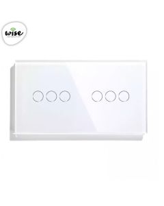 Wise Wise prekidac na dodir - 6 tastera - stakleni panel beli - PMK000093A00000