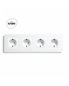 Wise Modularni panel sa 4 utičnice – stakleni panel beli - PMK000098A00000