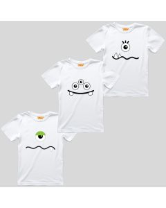 KIDZ by TAMANITZA Dečije bele majice MONSTER-SET 3 kom - Tamanitza1132