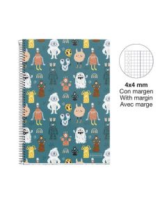 MIQUELRIUS Sveska 215 X 315 kvadratići- Monsters - MR45216