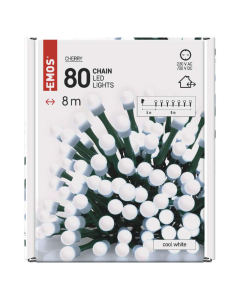 EMOS Svetlosni lanac - cherry 80 LED, 8 m CW tajmer - MTG-D5AC02