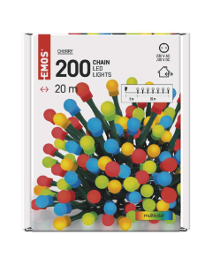 EMOSLED svetlosni lanac - cherry 200 LED 20 m multicolor tajmer - MTG-D5AM03