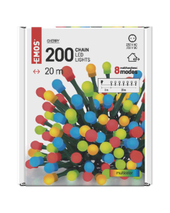 EMOSLED svetlosni lanac - cherry 200 LED 20 m multicolor MF programi - MTG-D5AM06
