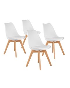 BOLZZ Napoli set 4 stolice white - BOLNAPCHAWHITS