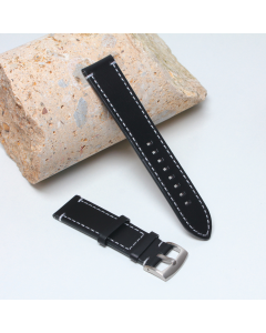 Narukvica elegant kozna za smart watch 22mm crna - 91077