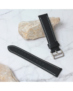 Narukvica kozna klasik za smart watch Samsung 4, 5 20mm siva kopca crna