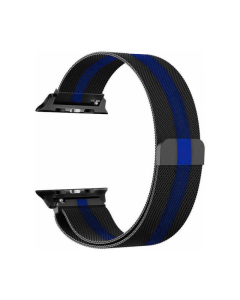 Narukvica metalik za Apple watch 42mm crno plava - 85352
