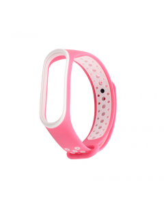 Narukvica za smart watch Xiaomi Mi Band M3/M4 pink bela - 94671