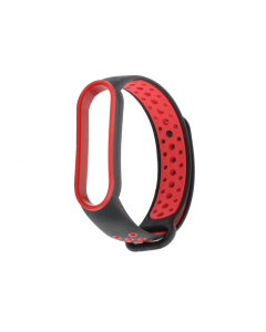 Narukvica za smart watch Xiaomi Mi Band M5/M6 crno crvena - 94675