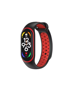 Narukvica za smart watch Xiaomi Mi Band M7 crno crvena - 217333
