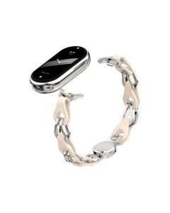 Narukvica za smart watch Xiaomi Mi Band M8/M9 metalna krem - 217325