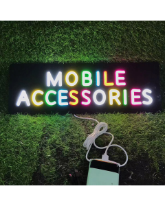 NEON svetleci reklamni znak Mobile Accessories