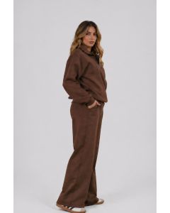 NESH Daylux - Komplet Women - Half Zip - Oversized - PC Braon