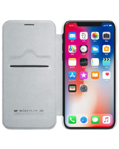 Maska za iPhone XR bela na preklop Nillkin Qin - 026191