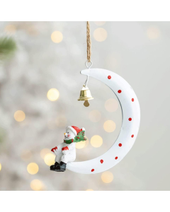 Novogodisnji ukras mesec sa sneskom