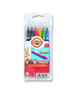 KOOH-I-NOOR Flomaster Mona Lisa, dupli vrh, set 1/6 - NS19622