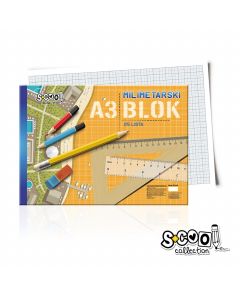 S-COOL Milimetarski blok A3 25l sc140 - NS21682