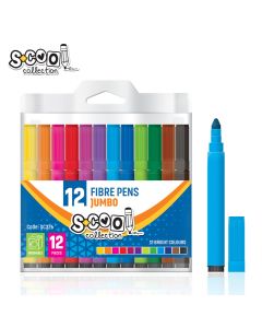 S-COOL Flomasteri Jumbo, set 1/12 sc326 - NS24304