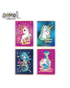 S-COOL Sveska Unique, premium, A4 linije SC1112 set 1/10, miks dezena - NS28079