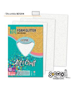 S-COOL Eva pena gliter bela, set 1/10 sc1214 - NS28544