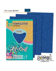 S-COOL Eva pena gliter plava, set 1/10 sc1217 - NS28547